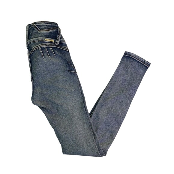 Always Friday Women's Distressed Jeans 3 Button Stretch Waist Size 0 Pants - Picture 2 of 13